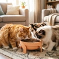 thumbnail image 4 of Raised Elevated Pet Bowl with Stand, Anti Spill Non Slip Single Feeding Dish Reduces Neck Strain & Vomiting for Small Dogs Cats, Easy Clean Durable 14x14x7cm Single Bowl, 4 of 5