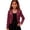 Wine, variant on Elegant Short Satin Jacket with Print, Girls' Sleeveless Bolero Shrug for Formal Party Wear, Open Front Dressy Cardigan Shawl Evening Cape
