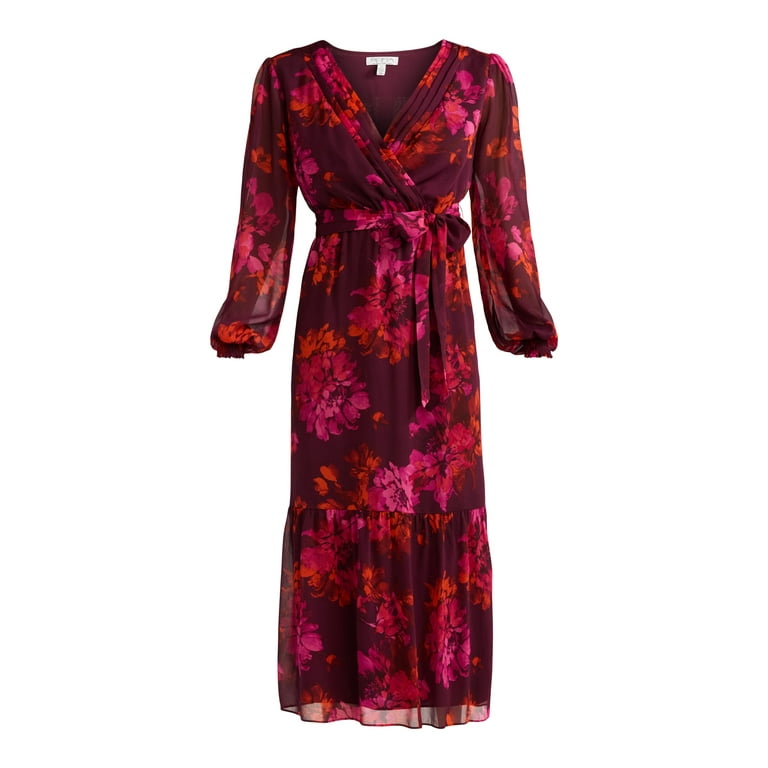 Sofia Jeans Women's Belted Cross Front Maxi Dress with Long Sofia Jeans Women's Belted Cross Front Maxi Dress with Long