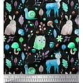 thumbnail image 1 of Soimoi Cotton Jersey Fabric Mushroom,Animals & Owl Kids Print Fabric by Yard 58 Inch Wide, 1 of 1