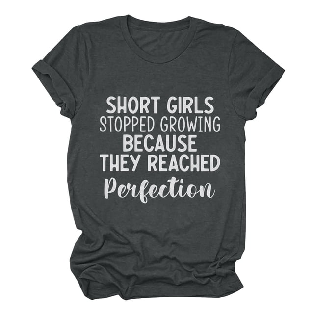 Mrat Blouses & Chemises à Manches Courtes Col Rond Blouse Boutonnée Transparente Hauts de Travail pour Dames Blouse à Manches Courtes Imprimé Lettre T-Shirt Hauts Manches Courtes Chemises Mignonnes pour Femmes