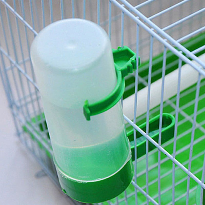 Patgoal 4 Pcs Pet Bird Plastic Drinker Feeder Waterer Clip for Parrots Budgie Cockatiel Lovebirds 