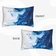 thumbnail image 2 of Zufioo Blue White Fluid Art Print Double-Sided Throw Pillow Cover, Pillow Protector Home Decor - With Hidden Zipper, Suitable for Bedroom, Living Room, Car Interior-14"x20", 2 of 6