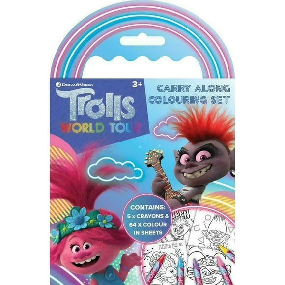 Trolls World Tour Characters Colouring Set
