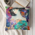 thumbnail image 3 of BANET Portrait Art Decorative Cushion Covers Soft Velvet Square Pillow Cases for Sofa Bed 12x12in, 3 of 5