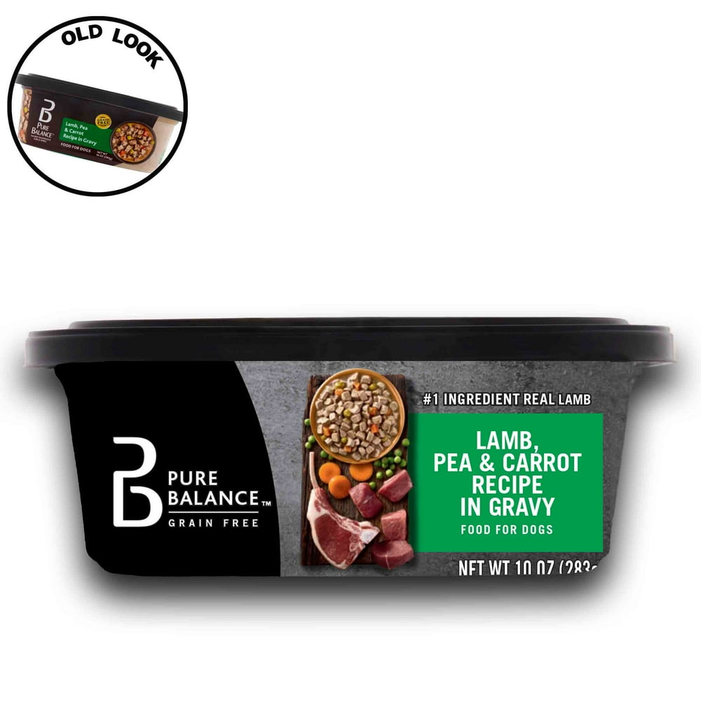 Pure Balance GrainFree Wet Dog Food, Lamb, Pea & Carrot in Gravy, 10