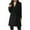 *Black, variant on ClodeEU Women's Notched Lapel Double Breasted Trench Coat , Mid Long Wool Blend Coat,Slim Fit Fashion Long Outerwear Khaki,Womens Plus XXXL