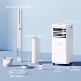 thumbnail image 3 of HOMCOM Climatiseur 10 000 BTU, Unité de Climatisation Silencieuse avec Télécommande, Blanc, 3 of 10