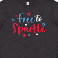 thumbnail image 4 of Inktastic 4th of July Free to Sparkle in Red White and Blue Youth T-Shirt, 4 of 5