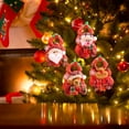 thumbnail image 7 of Christmas Tree Plush Cloth Ornaments Santa Snowman Reindeer Bear Plush Decorations Xmas Tree Plush Pendants Christmas Tree Hanging Doll Ornaments for Christmas Tree, 6inch, 7 of 7