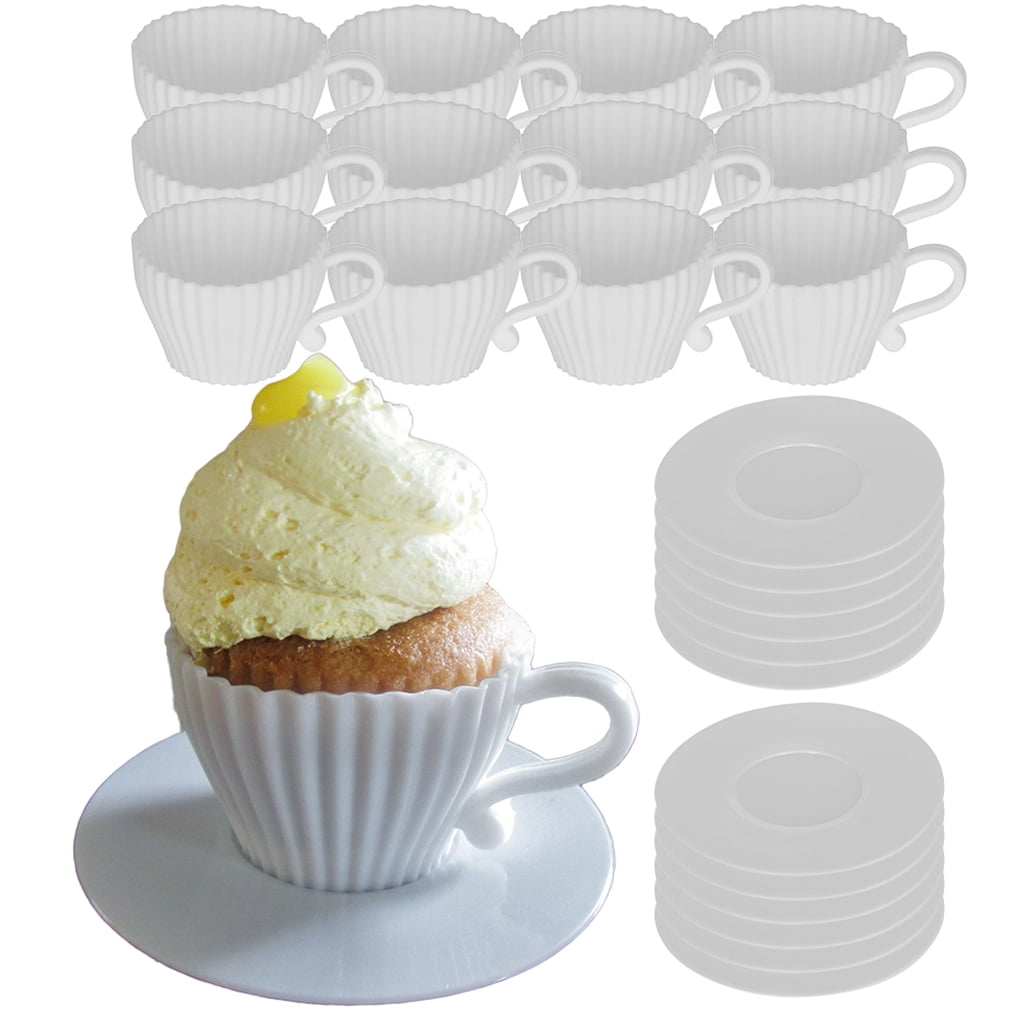 Yirtree Silicone Cupcake Liners Reusable Baking Cups Nonstick Easy Clean  Pastry Muffin Molds 6/12/24Pcs Silicone Muffin Molds Cupcake Dessert Baking