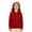 Red, variant on Coerni Girls Hollowout Sweater Ruffled Peter Pan Collar Cute Knit Pullover Spring Autumn Casual Preppy Layering Knitwear Tops