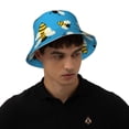 thumbnail image 6 of Daiia Flying Bees Pattern Bucket Hat - Trendy Cotton Sun Hat for Beach, Golf, Fishing - Fun Outdoor Vacation Boonie for Men and Women, 6 of 9