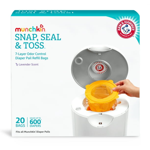 Munchkin Arm and Hammer Diaper Pail Snap, Seal and Toss Refill Bags