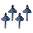 thumbnail image 1 of LOVIVER 4Pcs 45 Deg Chamfer & Bevel Edging Router Bit Top Beading Cutter - 1/4Inch Shank, 1 of 8