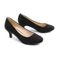 thumbnail image 2 of Zapatos de tacón DREAM PAIRS LUVLY para mujer en ante negro con tacón de 6.5 cm, 2 of 7