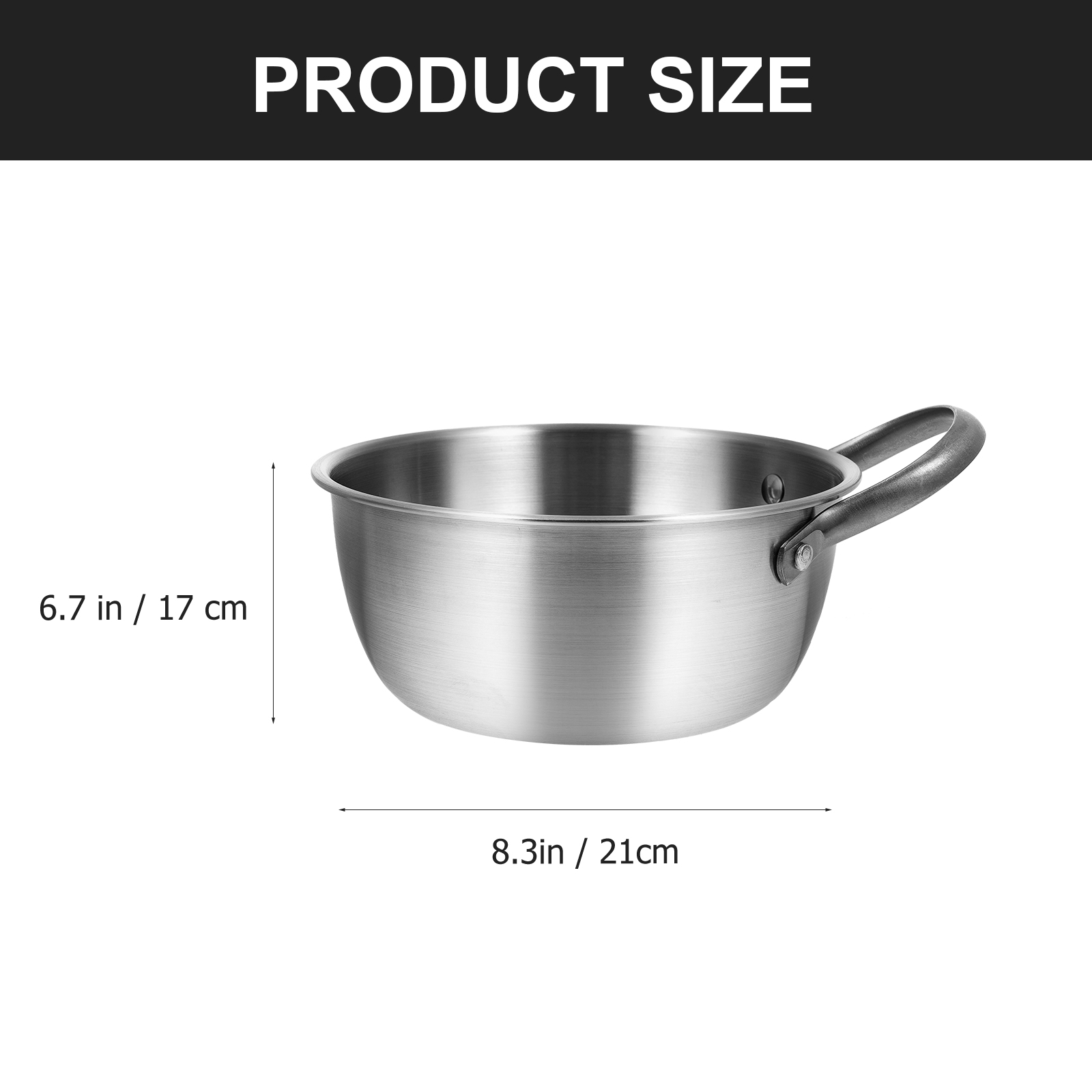 Homemaxs Bowl Glass Pot Bowl Noodle Ramen Bowls Cooking Clear Pots Korean Paninstant Mixing Saucepan Serving Salad Cerealsoup, Size: 7.68×5.51×2.36 in