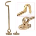 thumbnail image 1 of Brass Window Latch, Antique Brass Security Lock Hook Wind Brace Easy Installation Doors Windows Rustproof Stoppers for Home Office, 1 of 7