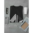 thumbnail image 3 of Set of white triangles in hipster style Men Black T-Shirt, Male Small, 3 of 4