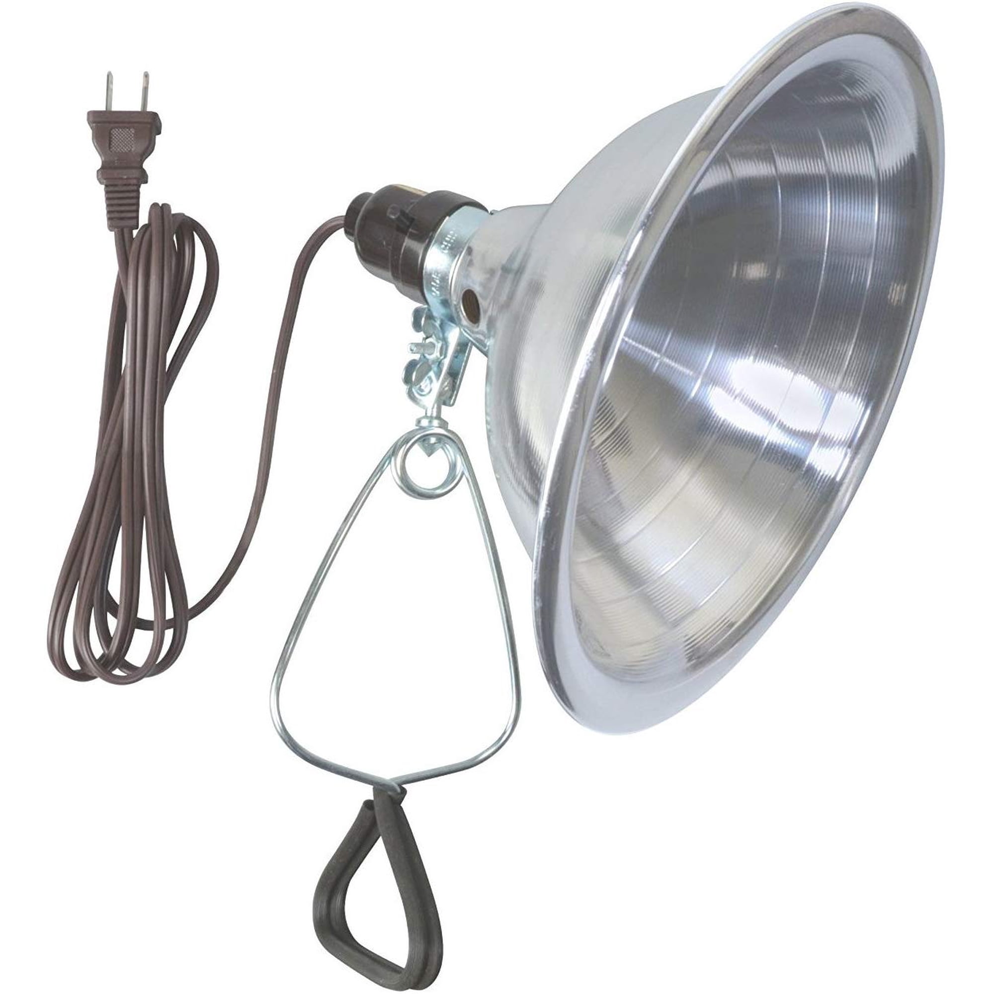 Southwire Woods 18/2-Gauge SPT-2 Hood Clamp Lamp with 8.5" Reflector, 8.75 x 8.75 in, Aluminium