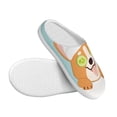 thumbnail image 3 of Wukai Corgi With Towel Ans Slice Cucumber Print Women's Indoor Bedroom Slipper Slip On Shoes, Unisex House Shoes with Anti-Skid Sole for Men, Gift for Women Men-13, 3 of 7