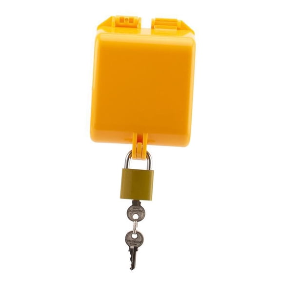 jesticaly Verrous de Robinet d'Eau Multifonctionnels Cadenas de Robinet Jardin Noir Parc Extérieur Jaune 15x9.5x8cm