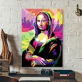 thumbnail image 4 of Cuadro Decorativo Mona Lisa Abstracto Colorido Canvas Listo Para Colgar 50x75cm Jungle Art Impresion Tela Arte, 4 of 7