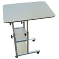 thumbnail image 1 of Tnarru Table de Chevet avec Roues Hauteur Réglable Durabilité, Rotation à 360 Degrés Bureau Latéral Mobile pour Portable, Pratique pour Dortoir 60cmx40cm, 1 of 8