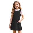 thumbnail image 3 of WERYOUNG Toddler Kids Girls Dresses Sleeveless Crewneck Solid Color Back To School Dresses For Girls Soft Sundress 3-4 Years, 3 of 6