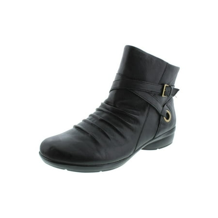 Womens Cycle Leather Ankle-High Riding Boots