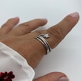 thumbnail image 6 of SS DESIGNS Multi Layer Star Ring Weaved Layered Chunky Silver Ring,Mothers Day Gift For Her, 6 of 9