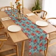 thumbnail image 3 of Teal Red Boho Floral Table Runner - 120 Inch Long, Kitchen Dining Table Runner Dresser Scarves, Vintage Southwestern Ethnic Tribe Farmhouse Decor for Coffee Tables Wedding Party Banquet, 3 of 8