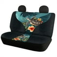 thumbnail image 2 of Jiueut Turtle Plumeria Pattern Front and Rear Seat Covers, 5 Seats Easy to Clean Auto Seat Covers Anti Slip Car Accessories Elastic Backing Vehicle Seat Protector Front & Split Rear Bench for Car, 2 of 7