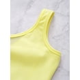 thumbnail image 4 of Venjoe Kids Ballet Dance Leotard Toddler Girls Mesh Gymnastics Unitard Backless Short Jumpsuit with Yellow 130, 4 of 7