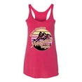 thumbnail image 2 of Wild Bobby Let Our Classroom Adventure Begin Mountain Sunset Light Colors Pop Culture Women Tri-Blend Racerback Tank Top, Shocking Pink, Large, 2 of 6