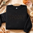 thumbnail image 2 of Spooky Halloween Embroidered Sweatshirt, Gothic Bat Spider Shirt, Cozy Witchy Fall Gift, 2 of 5