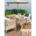 thumbnail image 5 of Outdoor Tablecloths with Umbrella Hole & Zipper, Spring Floral Tablecloth Rectangle 60x84 Inch, Watercolor Lavender Daisy Butterflies Beige Waterproof Table Cloth, Patio/Pool/Picnic Table Covers, 5 of 8