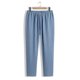 thumbnail image 5 of Pantalones largos para hombre, color liso, informales, a la moda, con cintura elástica, holgados, de pierna ancha, rectos, de poliéster, 5 of 6
