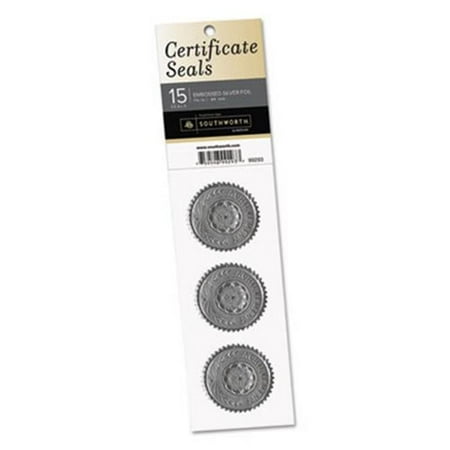 1899 Silver Certificate - Southworth 99293 1.75 in. Silver Certificate Seals - Achievement, 15 per Pack