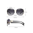 thumbnail image 3 of Gafas de terre ligeras Yinane para mujer con montura grande color Negro gris, 3 of 6