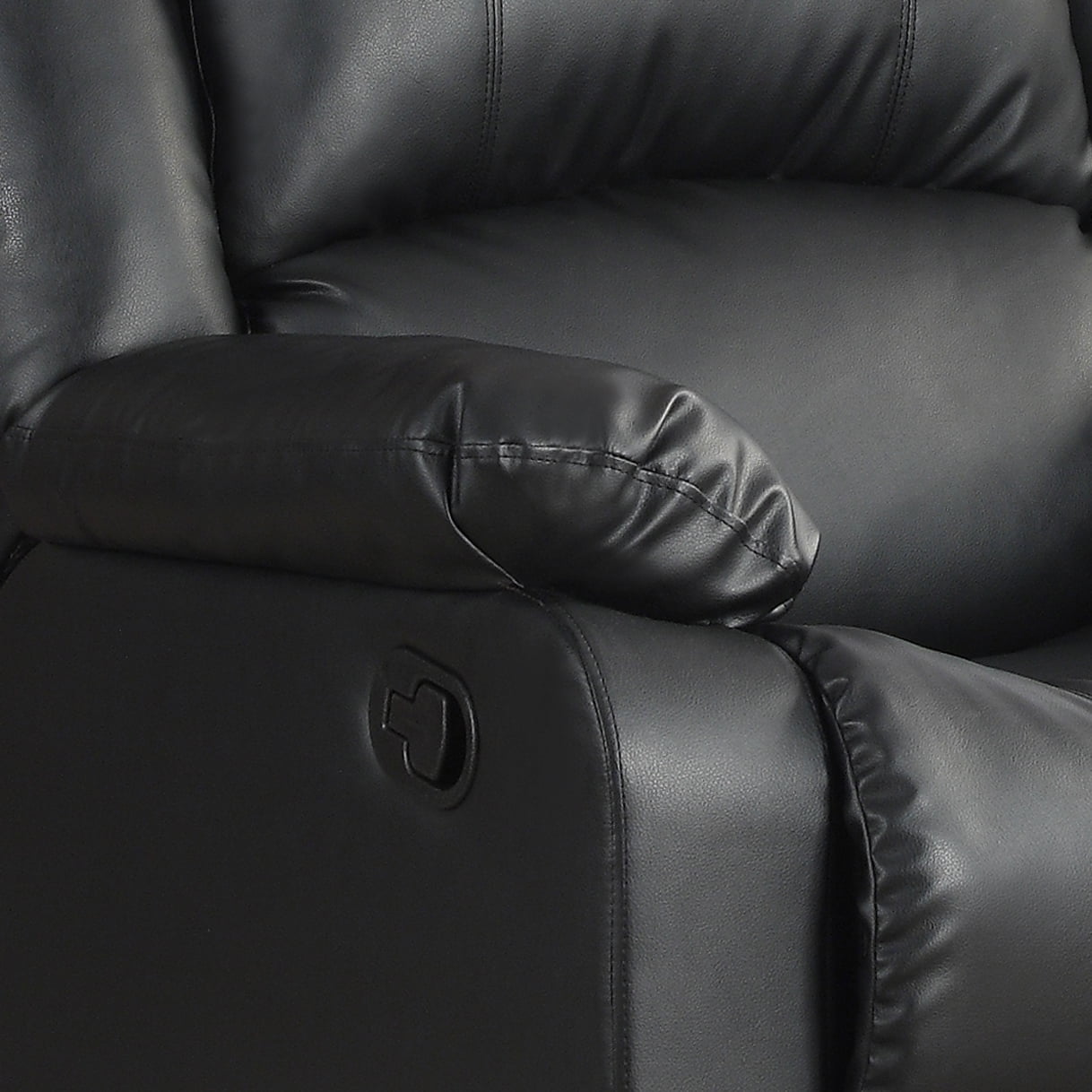 Relax A Lounger Warren - Sillón reclinable manual de piel sintética, color  negro