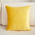 thumbnail image 1 of Xiao Hua 3 fundas de almohada sencillas de terciopelo para sofá, estampado verde, fundas de almohada coloridas, iluminan el ambiente de tu dormitorio, 45 x 45 cm (amarillo), 1 of 5