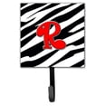 thumbnail image 2 of Carolines Treasures CJ1024-RSH4 Letter R Initial Monogram - Zebra Red Leash Holder Or Key Hook, 2 of 8