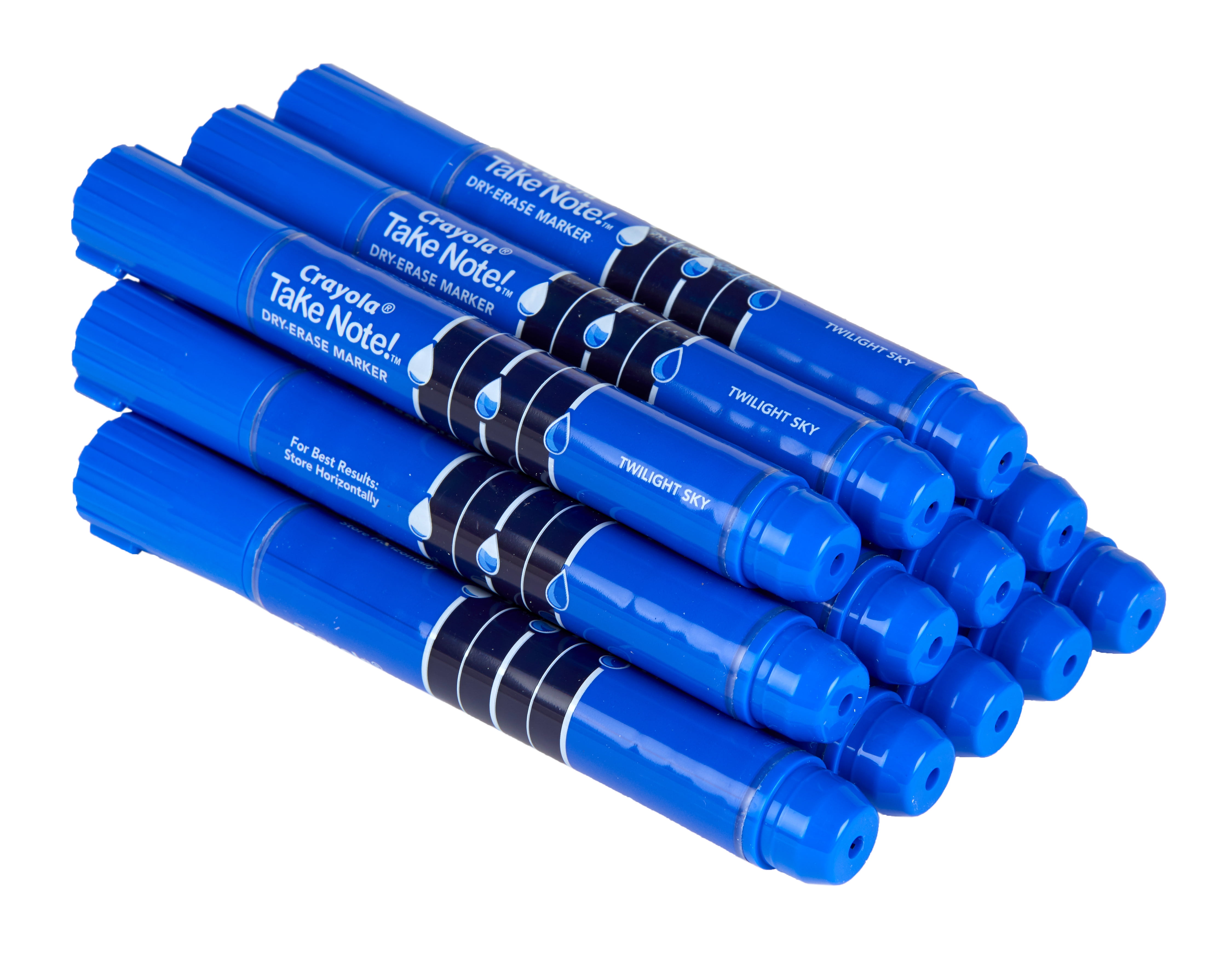 Crayola Take Note! Dry Erase Markers, Chisel Tip, Blue/Black, Set of 2
