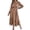 Khaki, variant on Wdgfv Ruffle Maxi Dress for Women, Pleated A Line Flowy, Business Casual, Holiday Modest Long Sleeve Smocked Spring