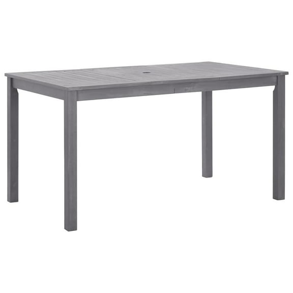 vidaXL Garden Table Gray Wash 55.1"x31.5"x29.1" Solid Acacia Wood 1849