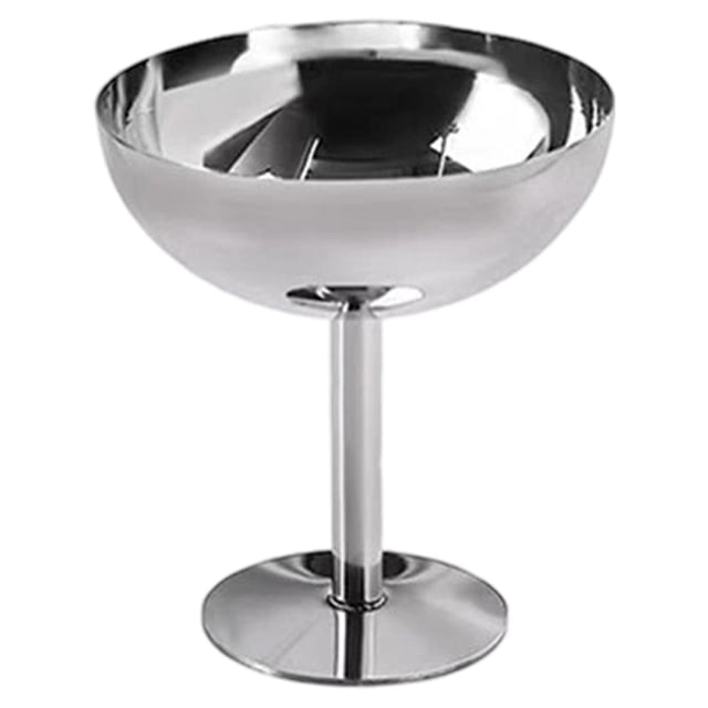 Copa de helado de acero inoxidable con base redonda para fiestas navideñas, postres, copas de cóctel Altura 62 cm