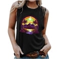 thumbnail image 2 of EQWLJWE Débardeurs Hawaïens pour Femmes, Chemise Hawaïenne Sans Manches pour Femmes Été Décontractée 2024, Blouse Sans Manches Imprimée de Plage Décontractée pour Femmes à Col Rond, Coupe Ajustée, Chandail à Enfiler, 2 of 5