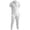 White, variant on Men's Solid Color Zipper Short Sleeve Trousers Tracksuit for Everyday Wear and Formal Occasions Classic Menswear Set with Modern Tailoring and Durable Fabric