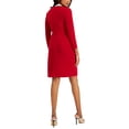 thumbnail image 4 of Kasper Womens Colorblock Midi Wrap Dress, 4 of 4